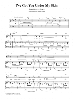 page one of I've Got You Under My Skin (Piano, Vocal & Guitar Chords (Right-Hand Melody))