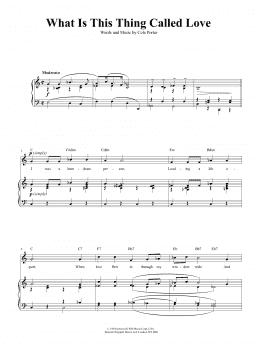 page one of What Is This Thing Called Love? (Piano, Vocal & Guitar Chords (Right-Hand Melody))