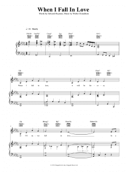 page one of When I Fall In Love (Piano, Vocal & Guitar Chords (Right-Hand Melody))