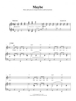 page one of Maybe (Piano, Vocal & Guitar Chords (Right-Hand Melody))