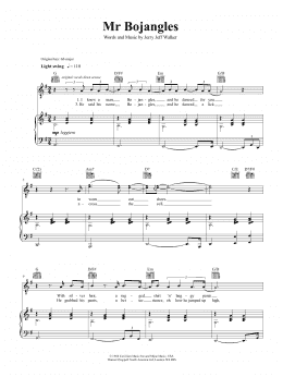 page one of Mr Bojangles (Piano, Vocal & Guitar Chords (Right-Hand Melody))