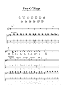 page one of Fear Of Sleep (Guitar Tab)