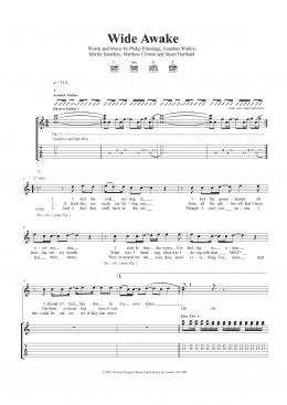 page one of Wide Awake (Guitar Tab)