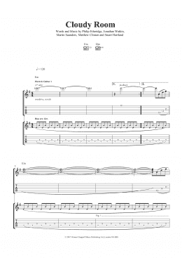 page one of Cloudy Room (Guitar Tab)