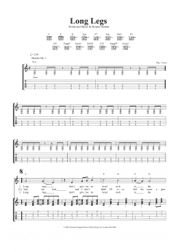 page one of Long Legs (Guitar Tab)