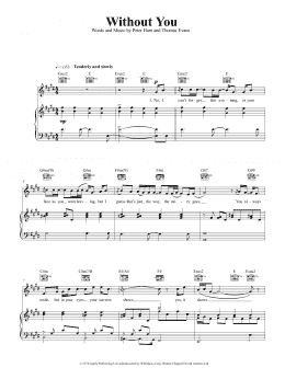 page one of Without You (Piano, Vocal & Guitar Chords (Right-Hand Melody))