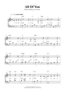 page one of All Of You (Piano, Vocal & Guitar Chords (Right-Hand Melody))