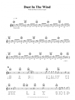 page one of Dust In The Wind (Lead Sheet / Fake Book)