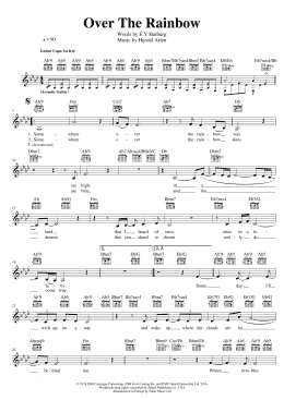 page one of Over The Rainbow (Lead Sheet / Fake Book)