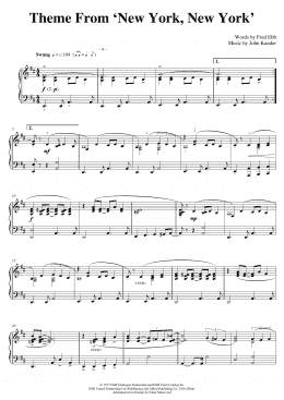 page one of New York, New York (Piano Solo)