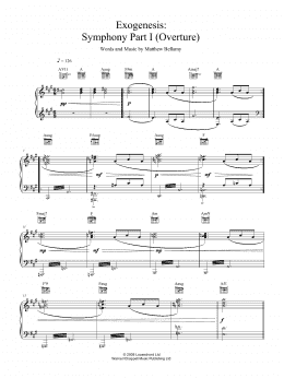 page one of Exogenesis: Symphony Part I (Overture) (Piano, Vocal & Guitar Chords (Right-Hand Melody))
