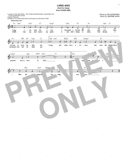 page one of Long Ago (And Far Away) (Lead Sheet / Fake Book)