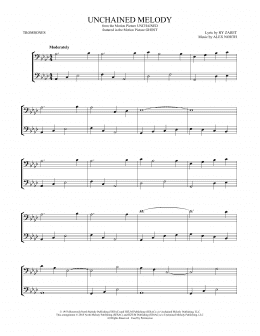 page one of Unchained Melody (Trombone Duet)