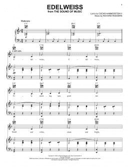 page one of Edelweiss (Vocal Pro + Piano/Guitar)