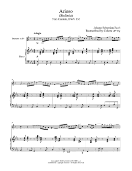 page one of Arioso (Trumpet and Piano)