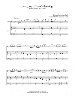 page one of Jesu, Joy Of Man's Desiring (Cello and Piano)