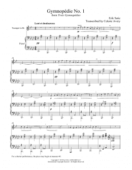 page one of Gymnopedie No. 1 (Trumpet and Piano)