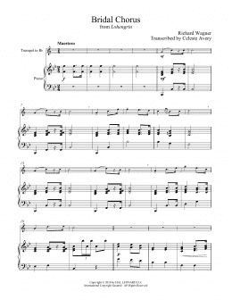 page one of Wedding March (Bridal Chorus) (Trumpet and Piano)