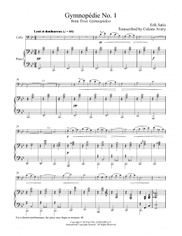 page one of Gymnopedie No. 1 (Cello and Piano)