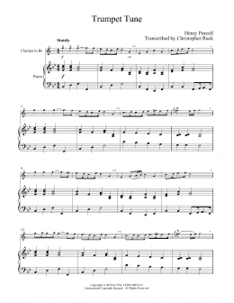 page one of Trumpet Tune (Clarinet and Piano)