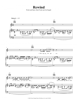 page one of Rewind (Piano, Vocal & Guitar Chords (Right-Hand Melody))