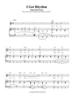 page one of I Got Rhythm (Piano, Vocal & Guitar Chords (Right-Hand Melody))