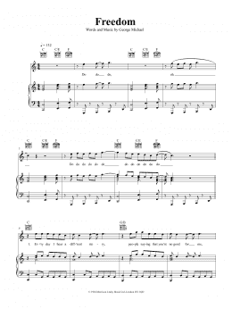 page one of Freedom (Piano, Vocal & Guitar Chords (Right-Hand Melody))