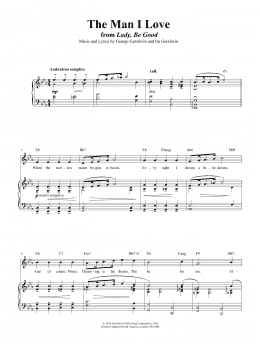 page one of The Man I Love (Piano, Vocal & Guitar Chords (Right-Hand Melody))