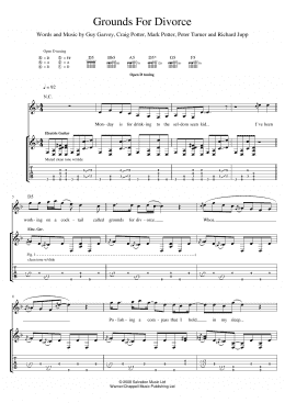 page one of Grounds For Divorce (Guitar Tab)