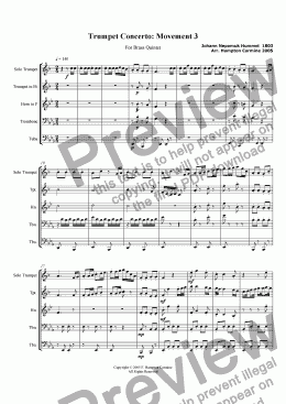 page one of Trumpet Concerto: Movement 3
