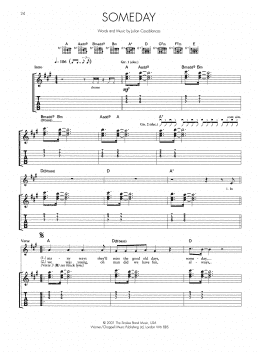 page one of Someday (Guitar Tab)