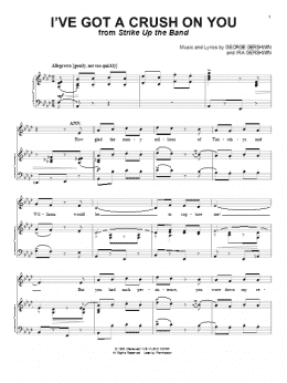 page one of I've Got A Crush On You (Piano & Vocal)