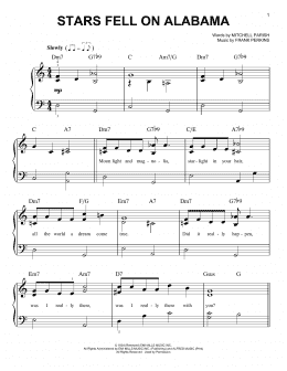page one of Stars Fell On Alabama (Easy Piano)