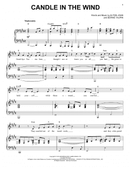 page one of Candle In The Wind (Piano & Vocal)