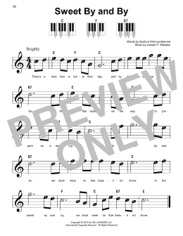 page one of Sweet By And By (Super Easy Piano)