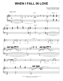 page one of When I Fall In Love (Piano & Vocal)