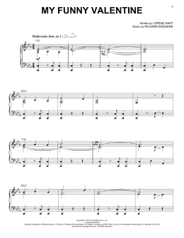 page one of My Funny Valentine (Piano & Vocal)