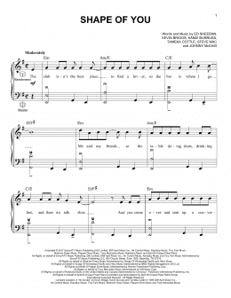 page one of Shape Of You (Accordion)