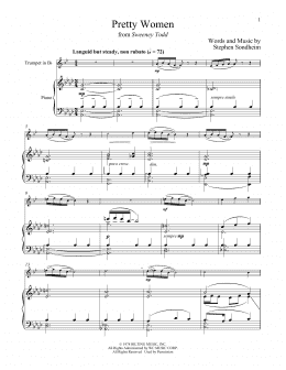 page one of Pretty Women (from Sweeney Todd) (Trumpet and Piano)