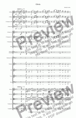 page one of Mass in C Minor: Gloria