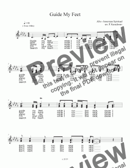 page one of Guide My Feet Key of Db - Score