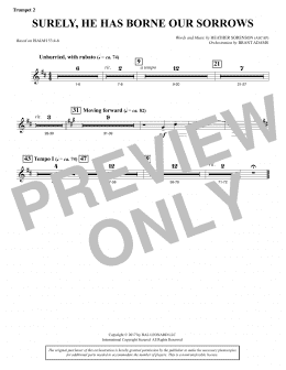 page one of Surely, He Has Borne Our Sorrows - Bb Trumpet 2 (Choir Instrumental Pak)