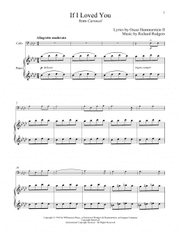 page one of If I Loved You (from Carousel) (Cello and Piano)