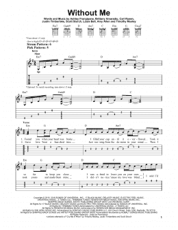 page one of Without Me (Easy Guitar Tab)