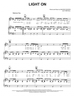 page one of Light On (Piano, Vocal & Guitar Chords (Right-Hand Melody))