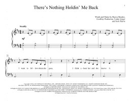 page one of There's Nothing Holdin' Me Back (Educational Piano)