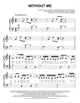 page one of Without Me (Big Note Piano)