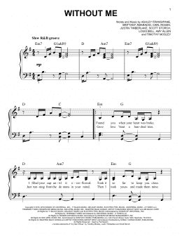 page one of Without Me (Easy Piano)