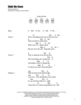 page one of Walk Me Home (Guitar Chords/Lyrics)