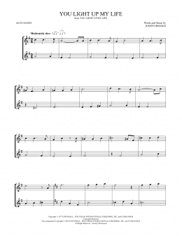 page one of You Light Up My Life (Alto Sax Duet)